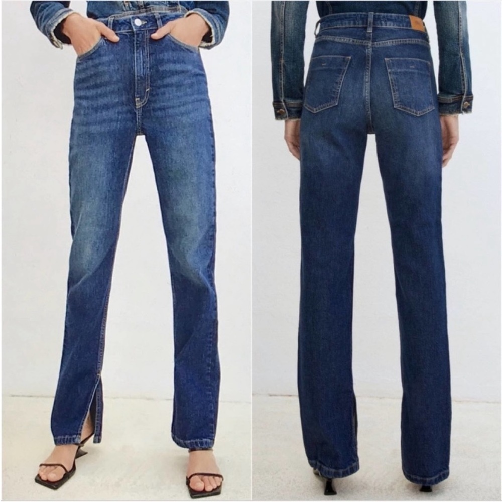 Zara High Rise Slim Flare Jeans